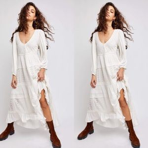 Free People White Eyelet Maxi Dress